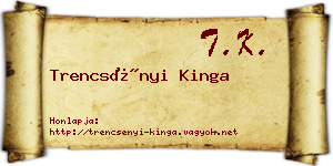 Trencsényi Kinga névjegykártya