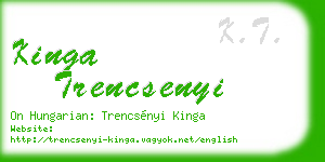 kinga trencsenyi business card