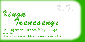 kinga trencsenyi business card